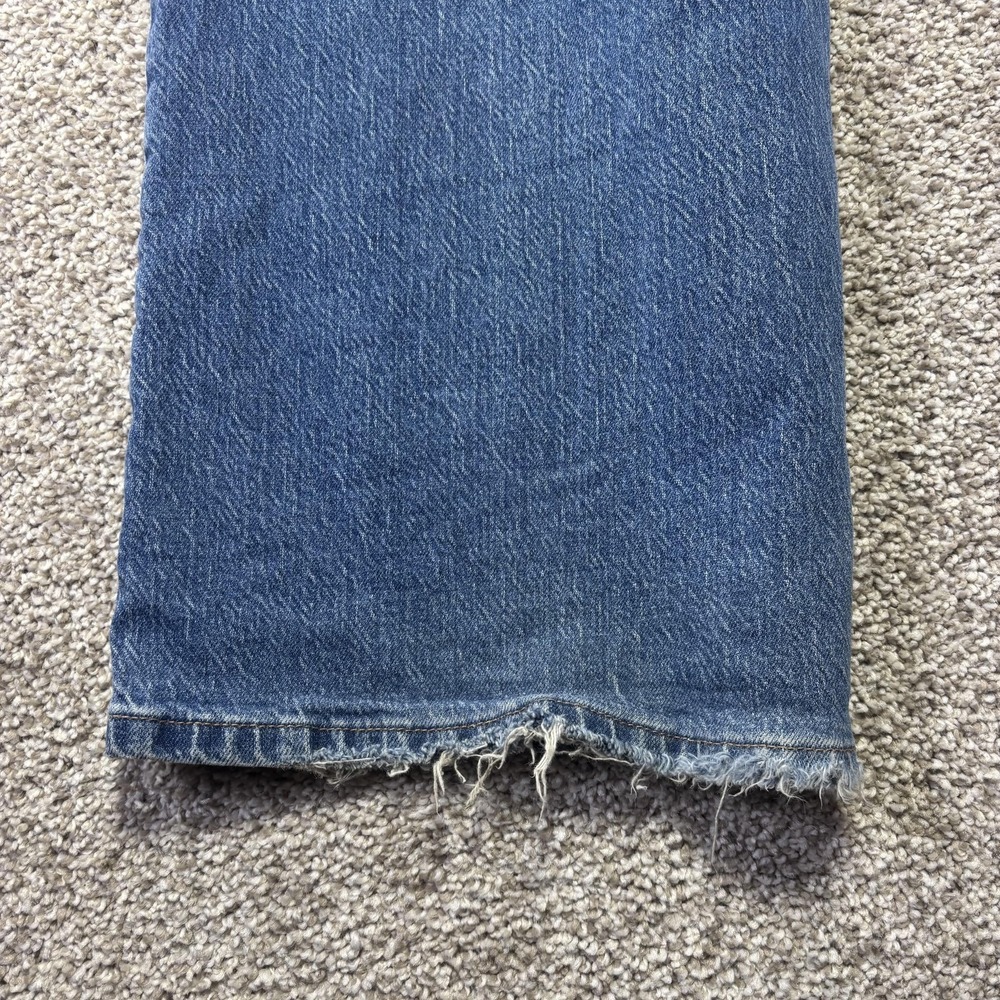 Habitual High Rise Wide Leg Jeans Womens 8/29 Blue Distressed Stretch Denim - Picture 11 of 11